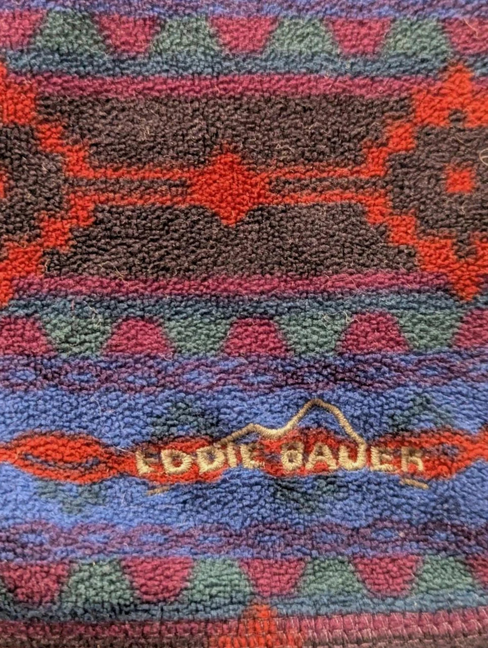 Eddie Bauer polaire fine vintage motifs aztec crazy fleece outdoor gorpcore femme S – Eddy Bauer – taille S / 36 / 8 4