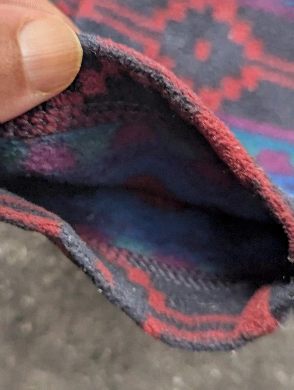 Eddie Bauer polaire fine vintage motifs aztec crazy fleece outdoor gorpcore femme S – Eddy Bauer – taille S / 36 / 8 5
