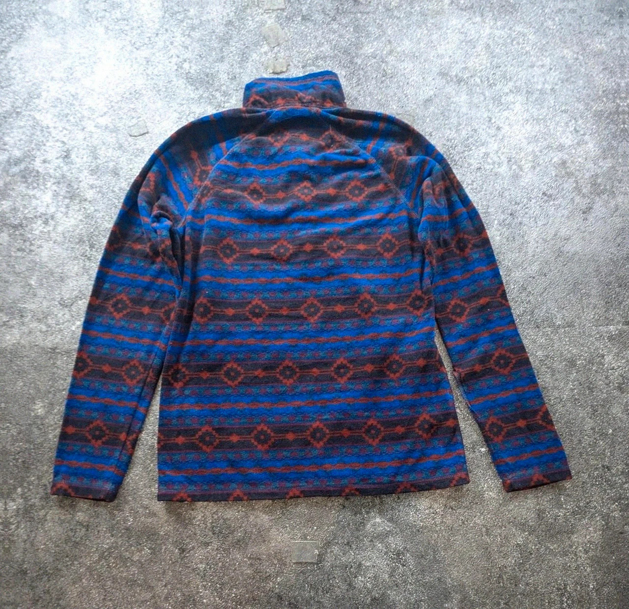 Eddie Bauer polaire fine vintage motifs aztec crazy fleece outdoor gorpcore femme S – Eddy Bauer – taille S / 36 / 8 3