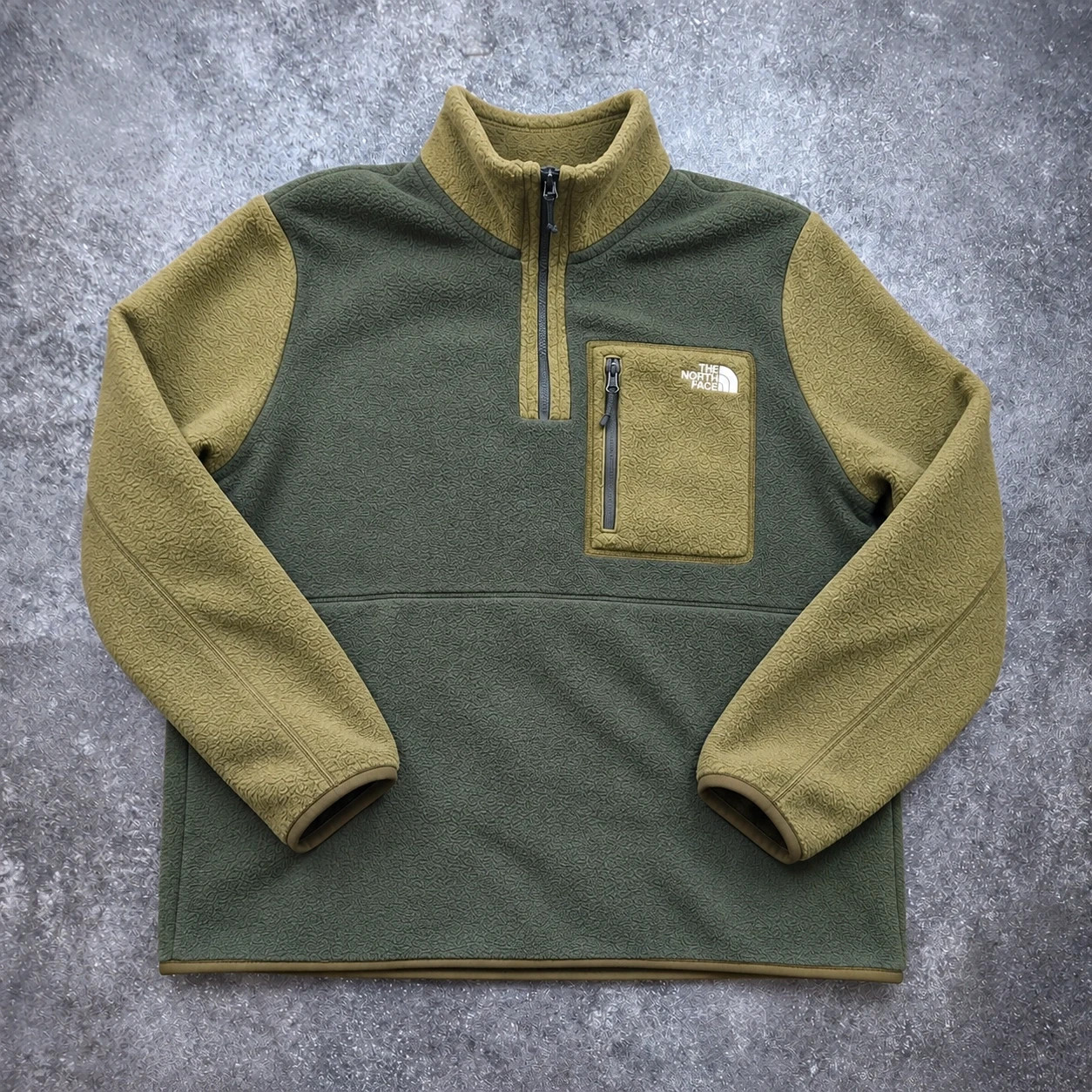 The North Face Yumiori polaire demi-zip bicolore kaki vert foncé XL XXL – Outdoor Gorpcore 2026