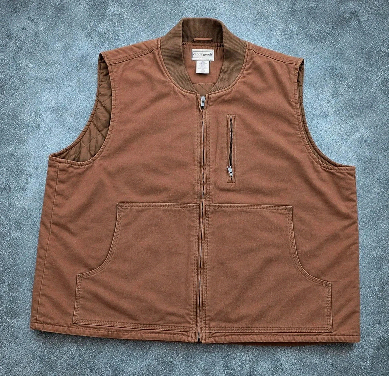 Scandia Woods gilet workwear utility marron 2XL / XL matelassé