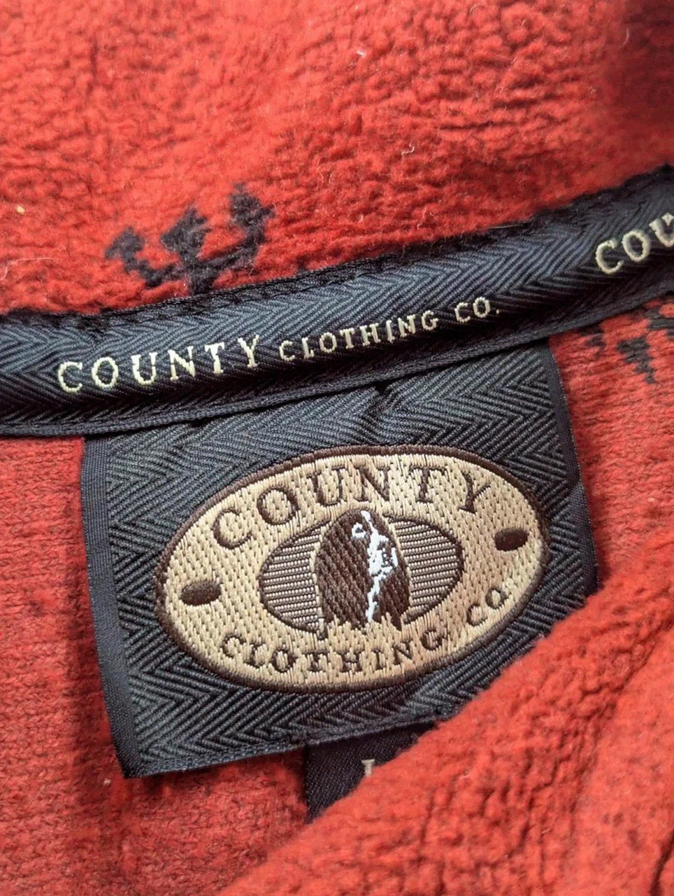 County Clothing Co veste polaire vintage renne nordique bordeaux cropped Made in Canada L – Vintage Dressing – taille L / 40 / 12 4