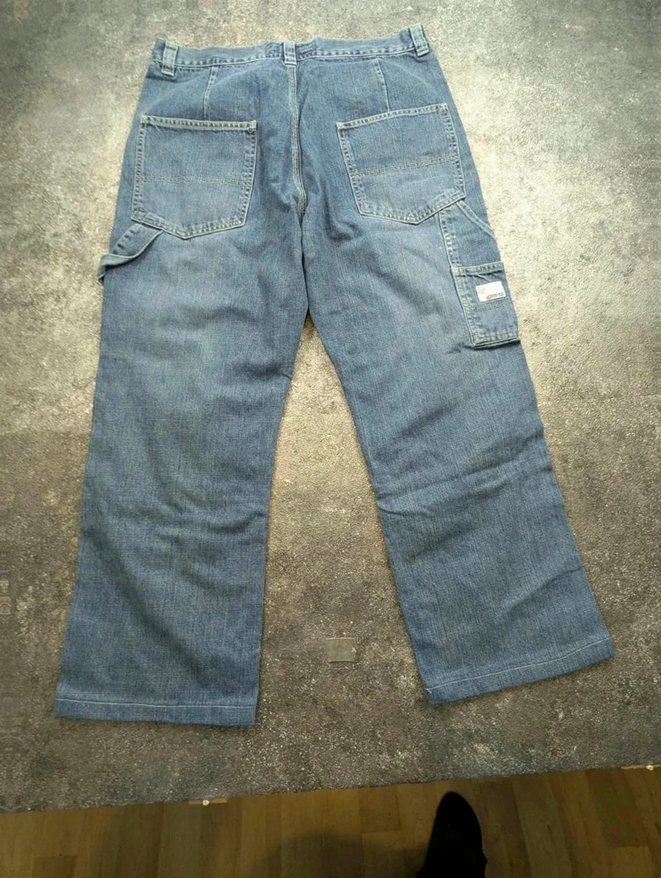 Pacific Motion jean carpenter double knee baggy workwear Y2K bleu – Taille 44 – PACIFIC MOTION – taille L 2
