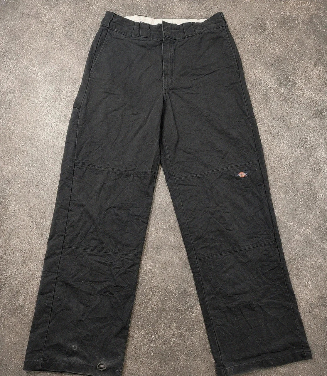 Dickies Flex Regular Fit Pantalon Workwear Cargo Noir W32 L32 double knee