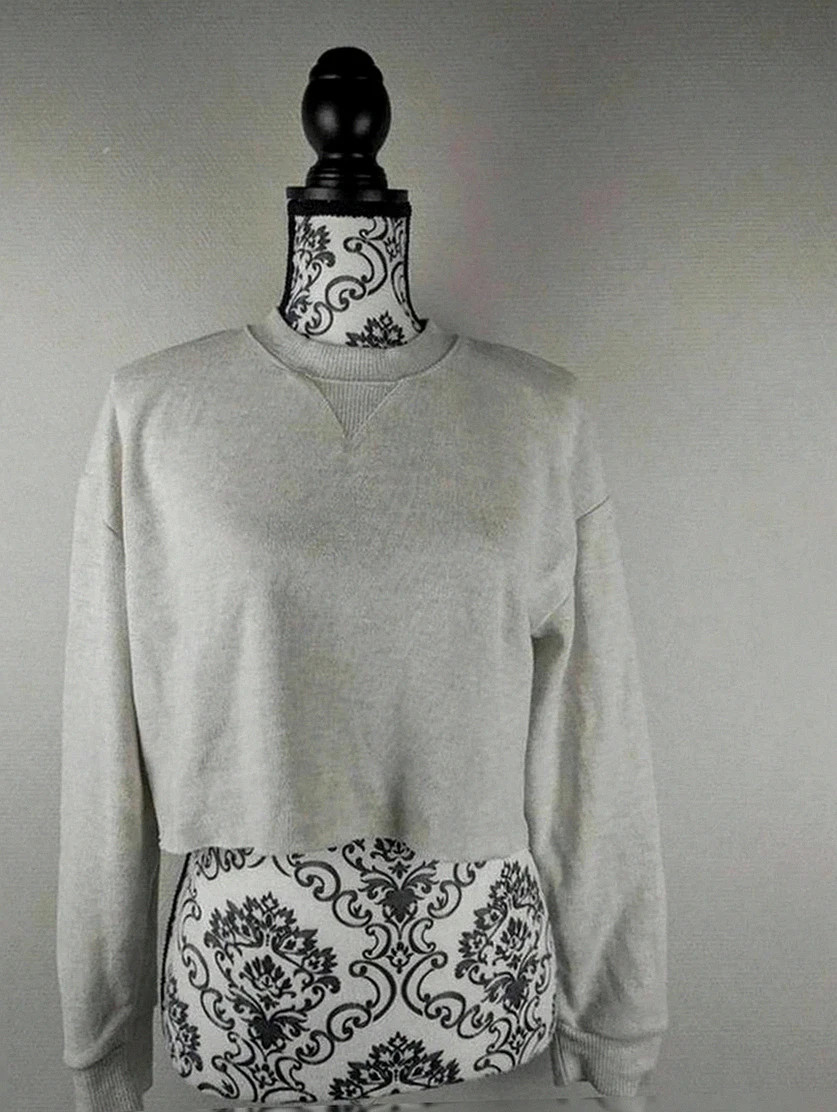 Zara beige pull court top – taille M