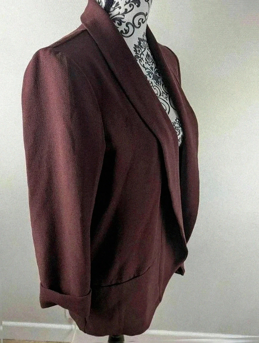 Blazer Pimkie bordeaux coupe fluide élégante taille S – Pimkie – taille S / 36 / 8 2