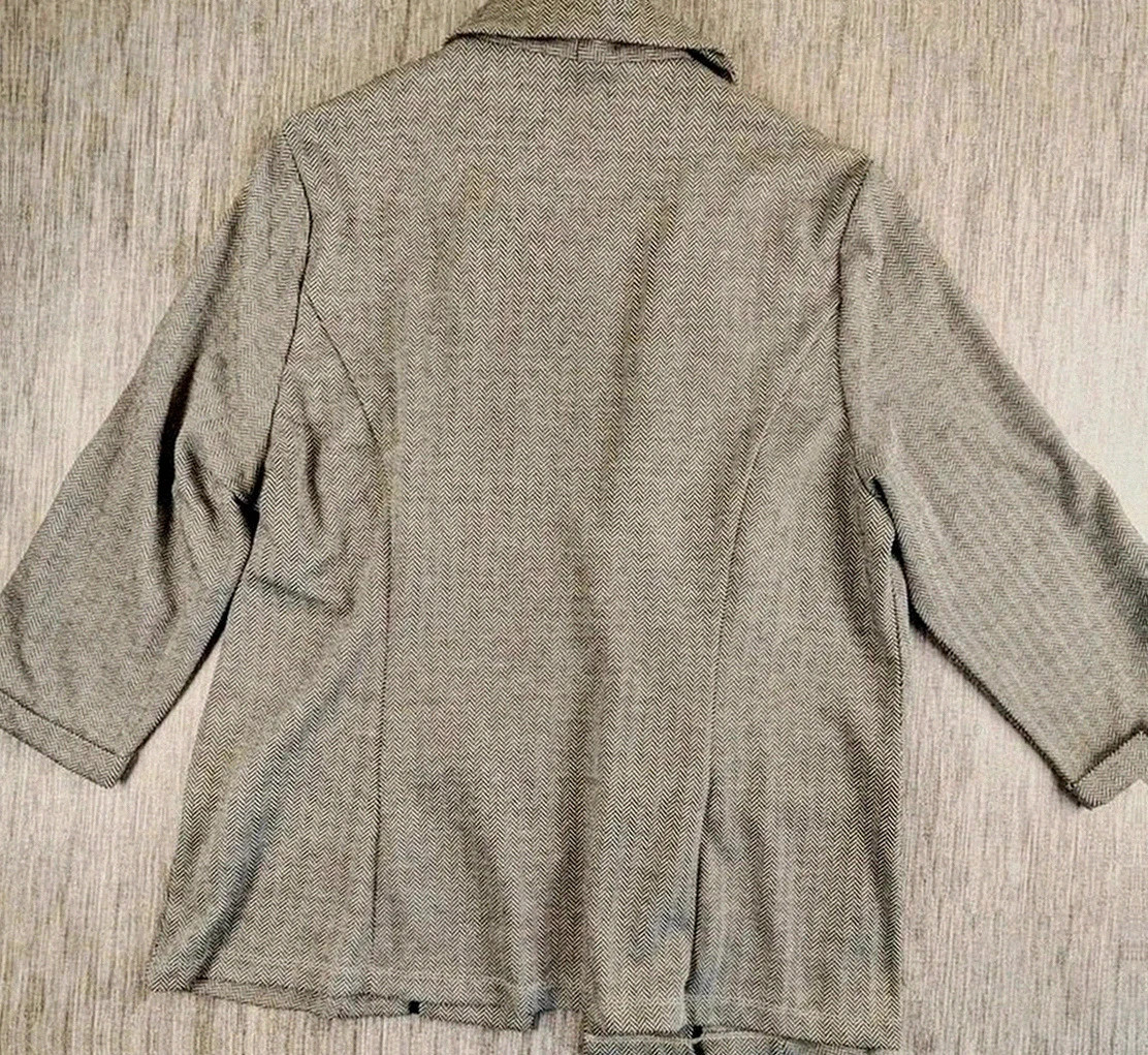 Veste blazer Modavista gris motif chevrons – taille 48 L – MODAVISTA – taille L / 40 / 12 2