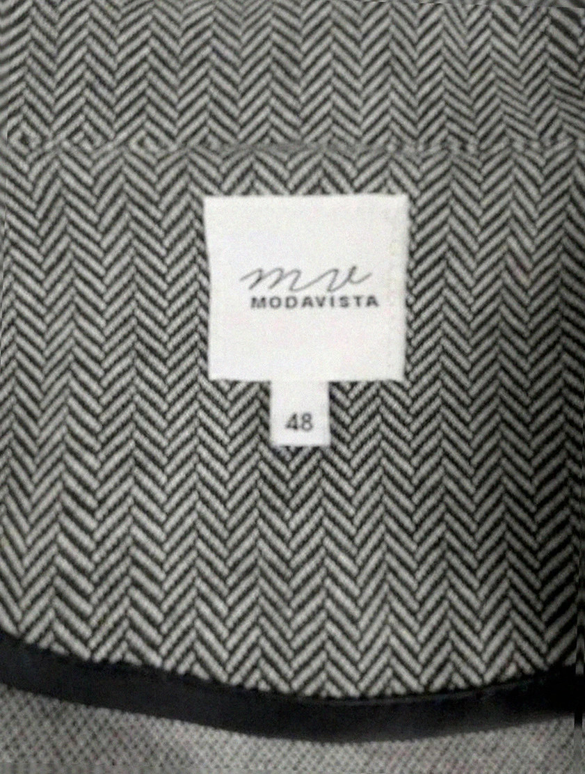 Veste blazer Modavista gris motif chevrons – taille 48 L – MODAVISTA – taille L / 40 / 12 4