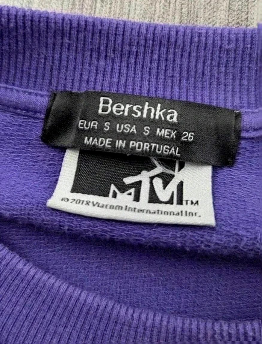 💜 magnifique Sweat Mtv x Bershka – Taille S (femme) – Bershka – taille S / 36 / 8 5