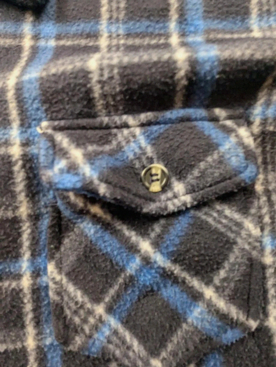 Surchemise vintage Blue Collar polaire carreaux plaid workwear 90s Y2K – Xxl – COLLAR – taille XXL 4