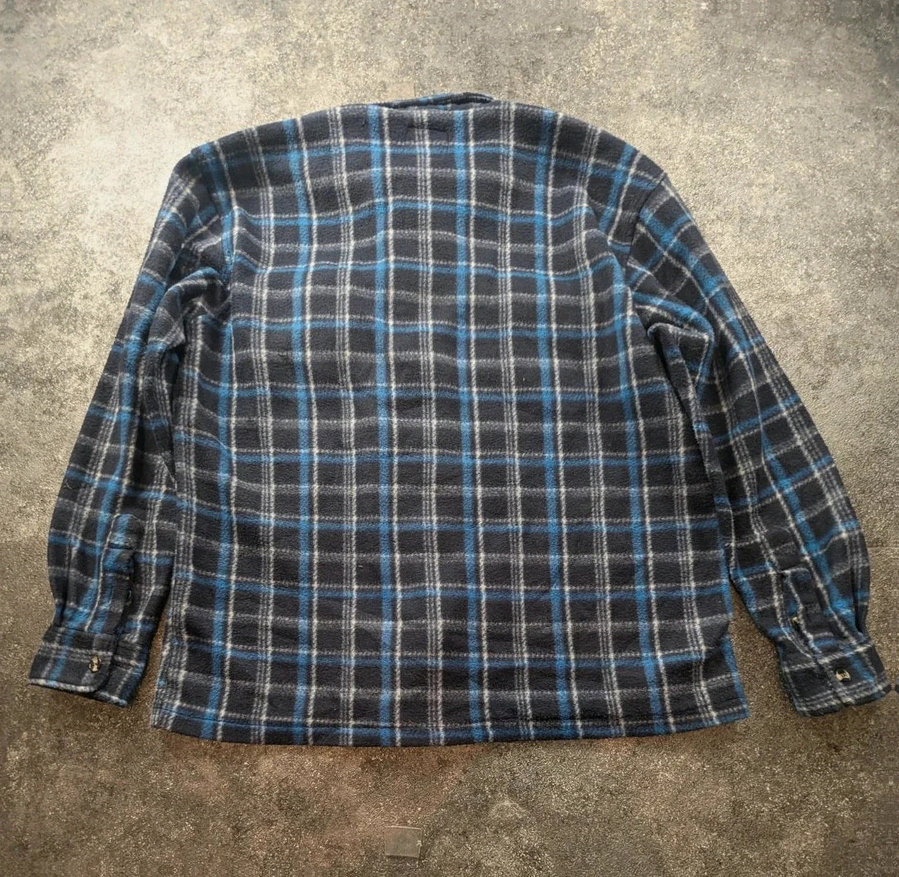 Surchemise vintage Blue Collar polaire carreaux plaid workwear 90s Y2K – Xxl – COLLAR – taille XXL 5