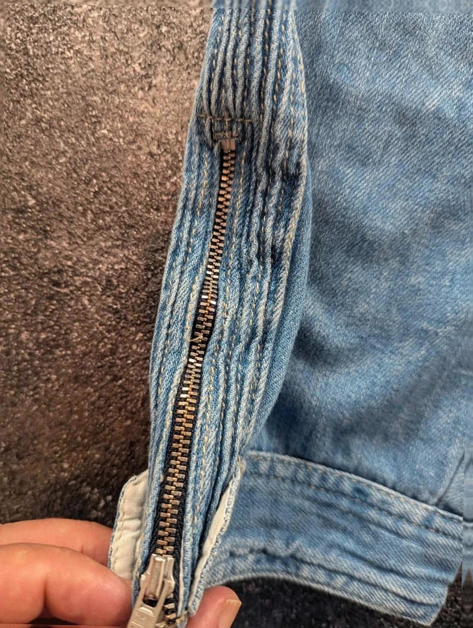 Jean isabel marant biker zip pant denim lacet genoux matelassés taille 1 S oversize – Isabel Marant – taille S / 36 / 8 5