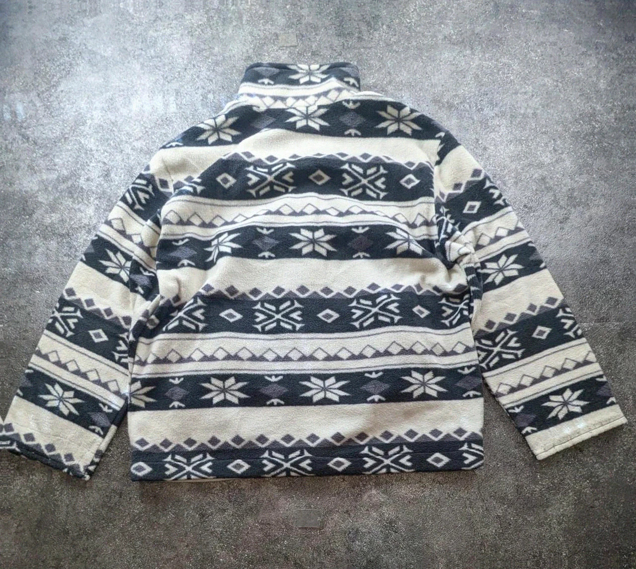Polaire Franco Sport vintage motifs nordiques snowflake M oversize L Xl – Vintage Dressing – taille M 3