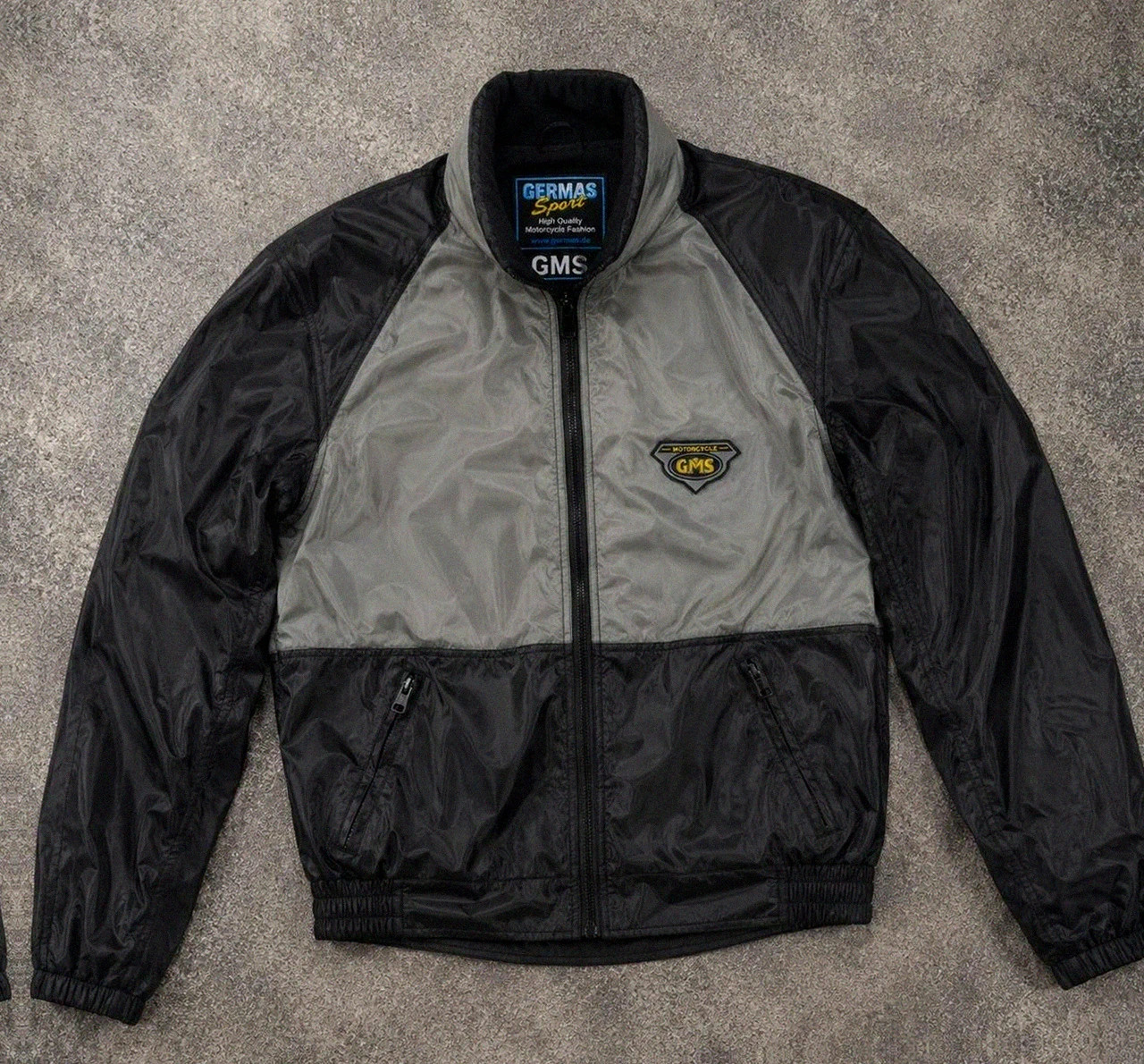 Veste moto Gms Germas Sport imperméable noir gris Taille M Veste moto Gms Germas Sport