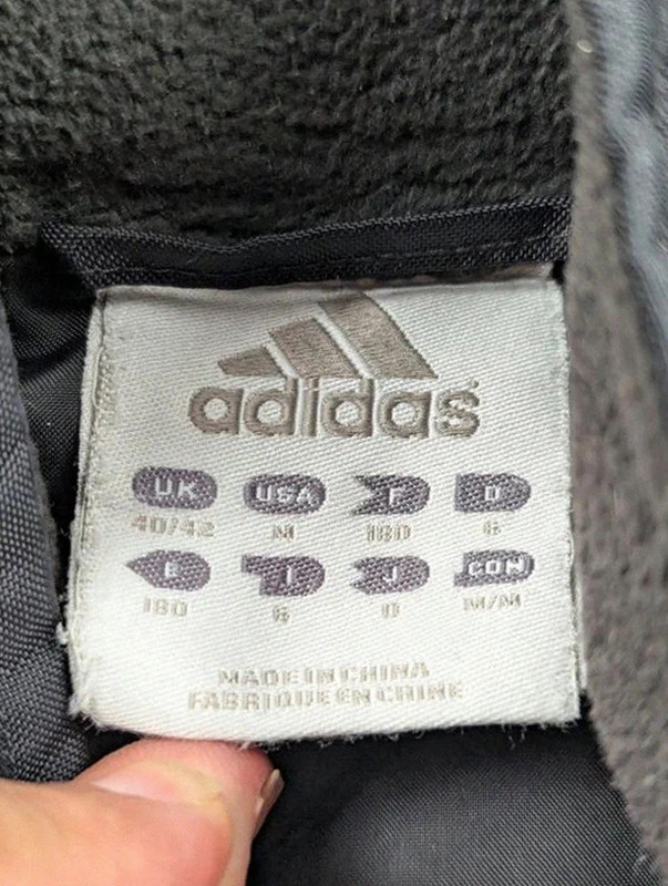 Adidas veste parka vintage M/L 3 bandes matelassée gris noir sportswear Y2K – adidas Originals – taille M 5