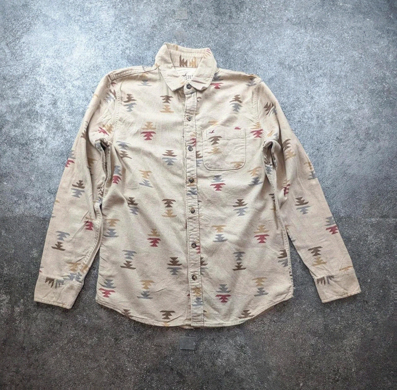 Chemise Pacific Merchants Hollister California 1922 Southwestern Aztec Western 100% coton – S – Hollister – taille S 2