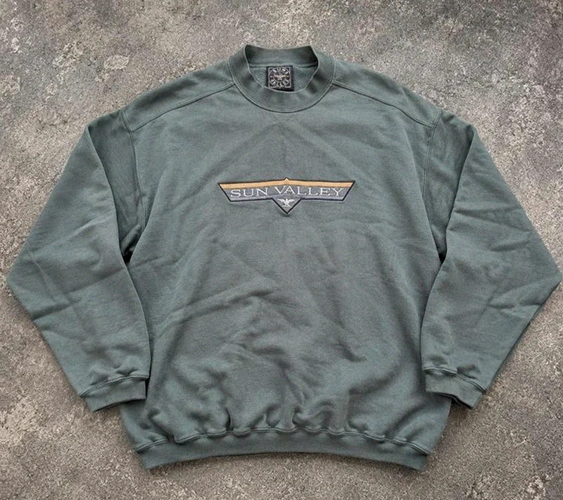 Sweat vintage Sun Valley 90s / début 2000 – brodé – Made in Marseille era – XL