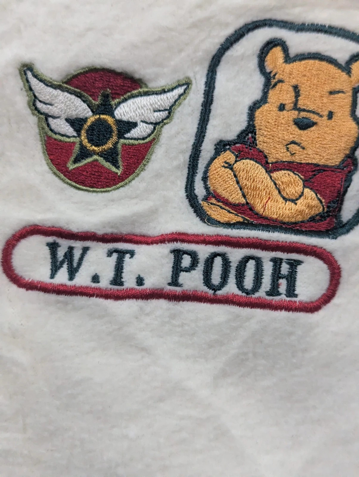 Disney Winnie l'Ourson polaire vintage écrue à capuche broderies W.T. Pooh L XL Y2K – Disney – taille L / 40 / 12 2