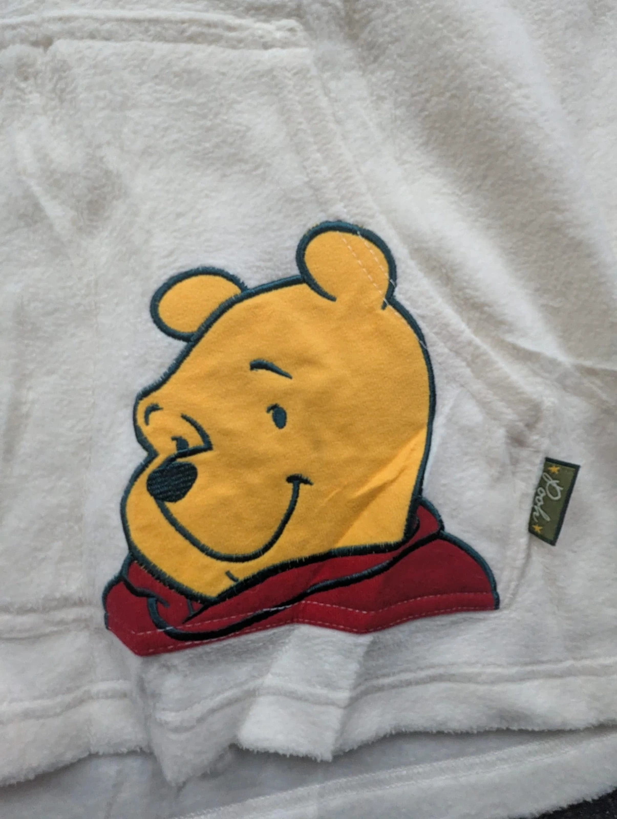 Disney Winnie l'Ourson polaire vintage écrue à capuche broderies W.T. Pooh L XL Y2K – Disney – taille L / 40 / 12 4