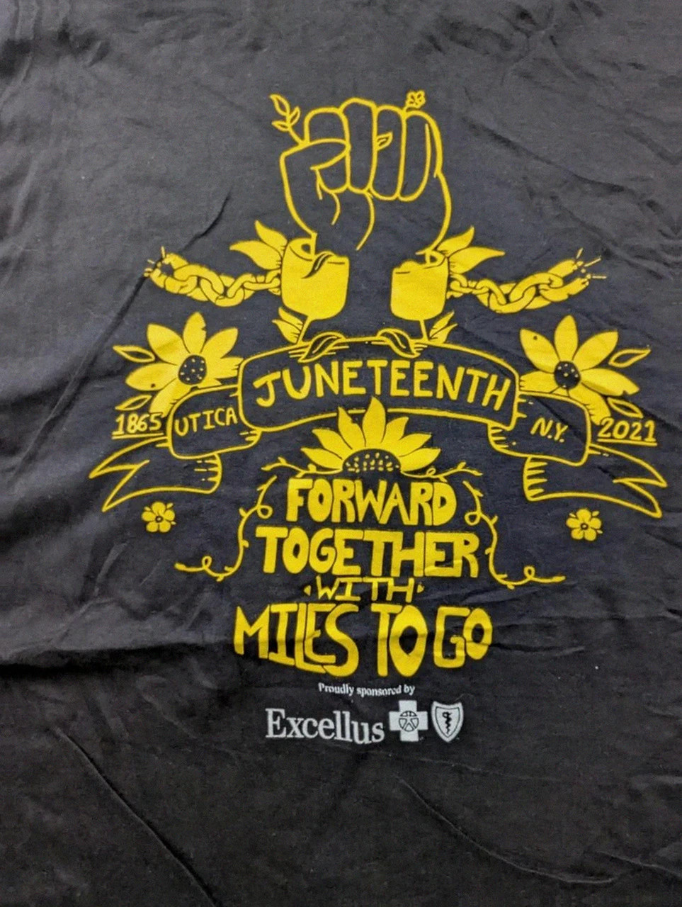 T-shirt Juneteenth poing levé militant streetwear Usa taille M vintage dressing – Vintage Dressing – taille M 3