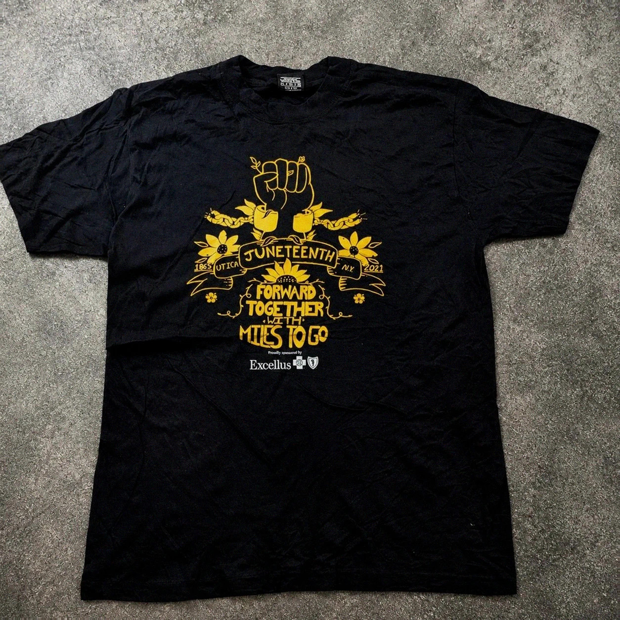 T-shirt Juneteenth poing levé militant streetwear Usa taille M vintage dressing