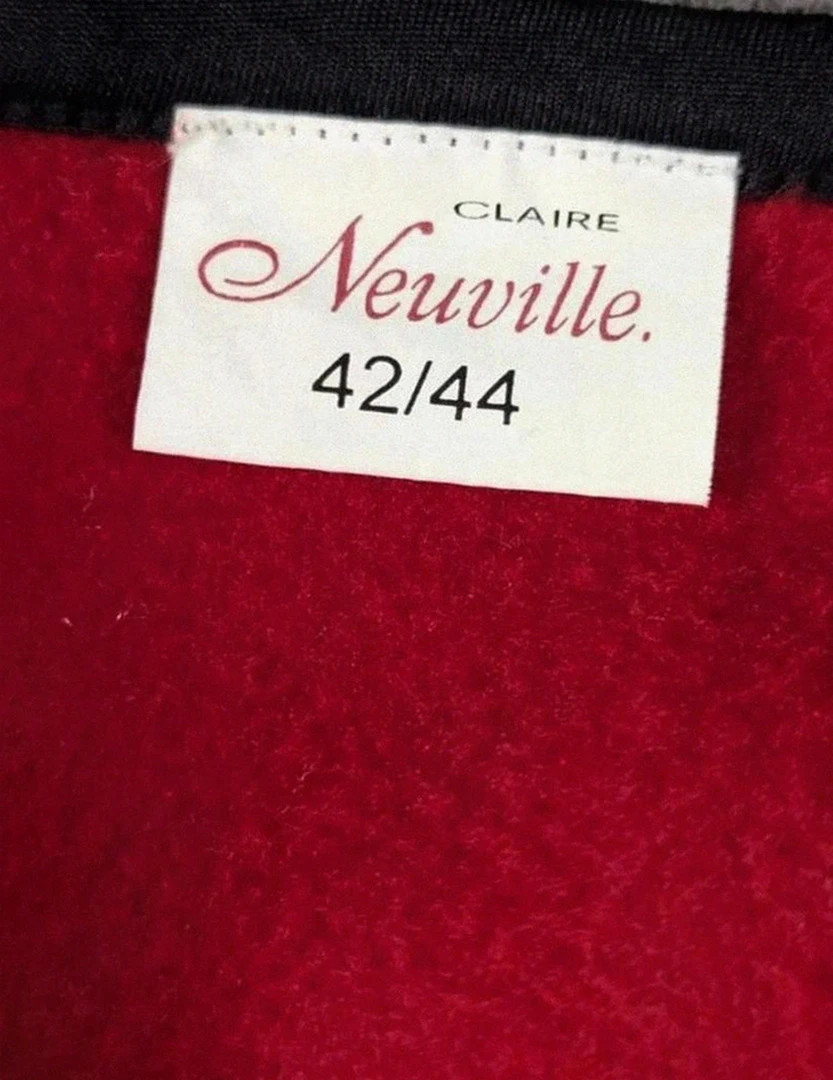Veste vintage rouge Claire Neuville – boutons dorés ancre – T.42/44 – Claire Neuville – taille XL / 42 / 14 2