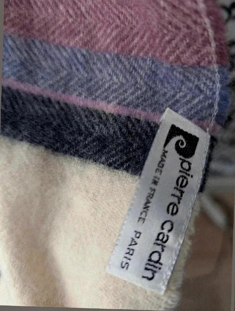 Écharpe Pierre Cardin Paris vintage rayée – élégante & extra douce – idée cadeau NoëlMixte – Pierre Cardin 3