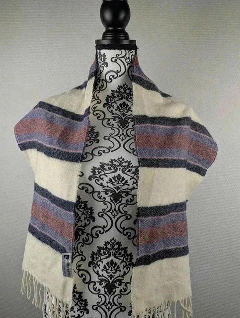 Écharpe Pierre Cardin Paris vintage rayée – élégante & extra douce – idée cadeau NoëlMixte – Pierre Cardin 2
