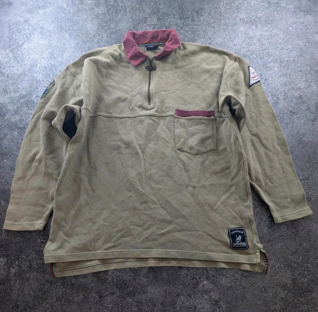 Polo adidas vintage olympiade Melbourne 1956 zip rugby M gorpcore outdoor