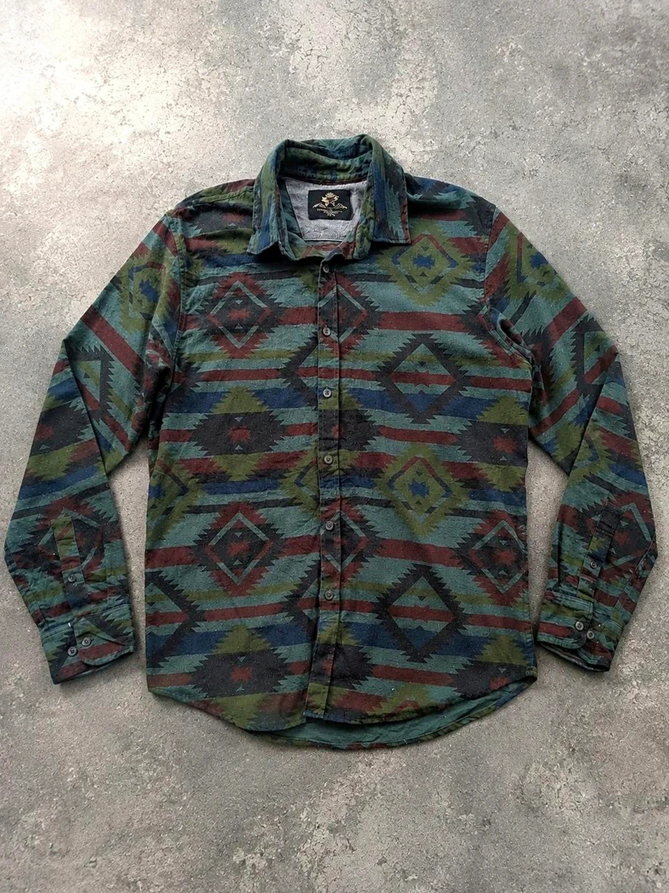 Chemise Homme Mbx Premium Goods Aztec Southwestern Western Outdoor – L