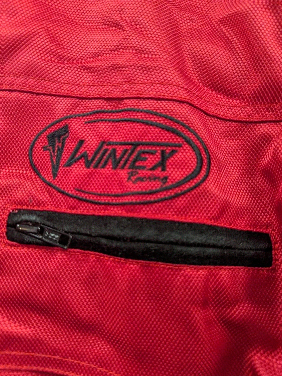 Veste moto Wintex Racing GP125 rouge noire daim protections biker Y2K 56 vintage dressing – Vintage Dressing – taille XL 5