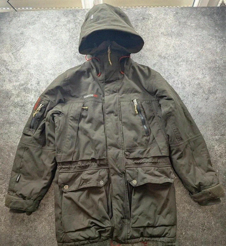 Parka Didriksons 1913 Dry5 S/M – veste technique outdoor grise à capuche – Didriksons – taille S 2