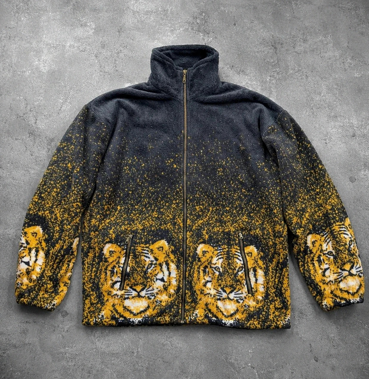 Polaire Épaisse Vintage Zippée Tigre Xxl Fleece Sherpa Animal Print 90s Y2K