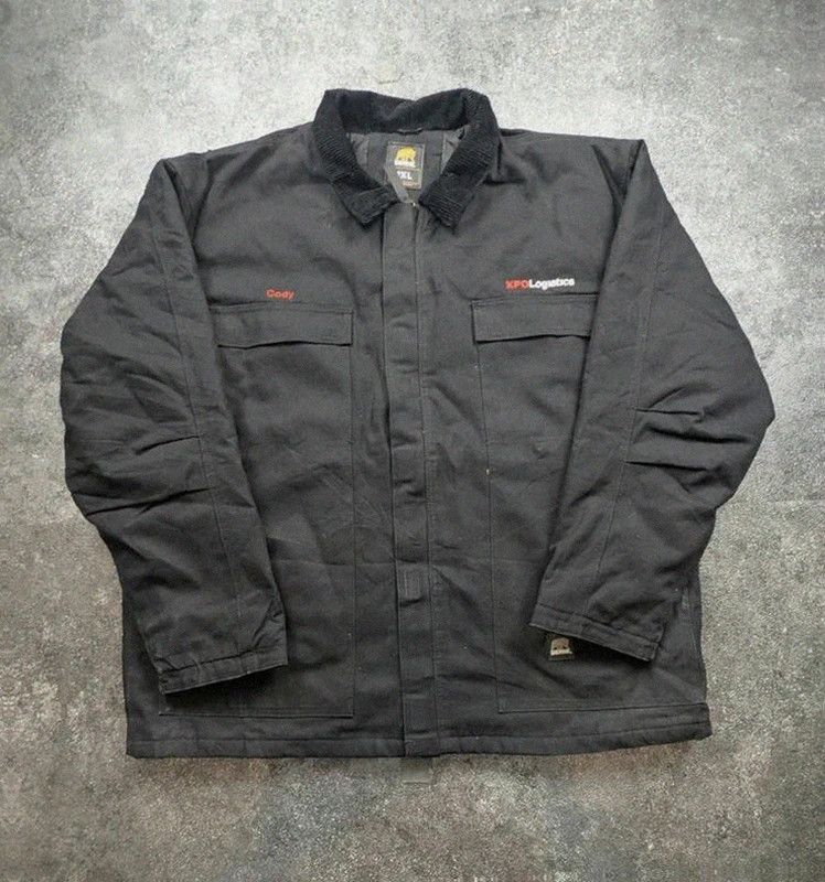 Berne Workwear veste Chore Coat matelassée noire 2XL col velours Xpo Logistics – WORKWEAR – taille XXL 2