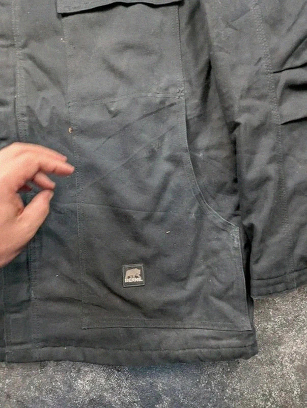 Berne Workwear veste Chore Coat matelassée noire 2XL col velours Xpo Logistics – WORKWEAR – taille XXL 5