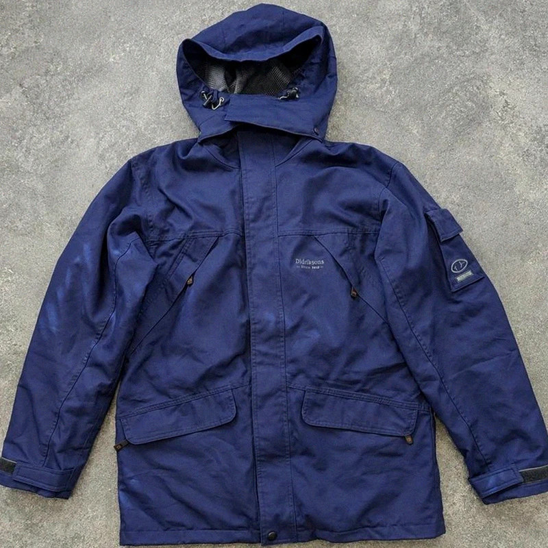 Veste vintage Didriksons Since 1913 S – Outdoor technique Y2K Gorpcore bleu marine