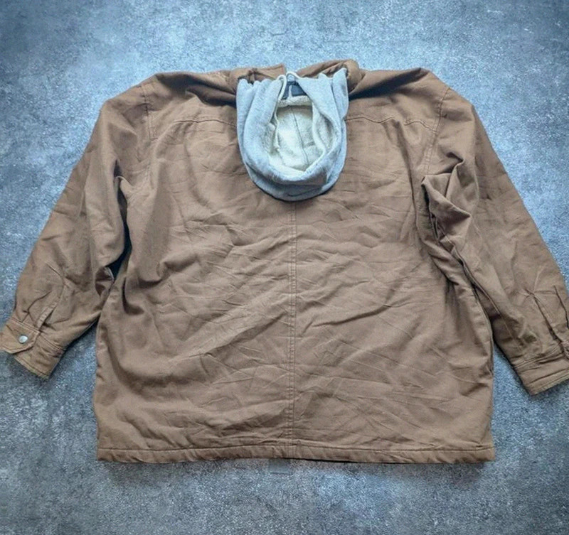 Dickies veste workwear vintage marron canvas doublée capuche XXL oversize – Dickies – taille XXL 3