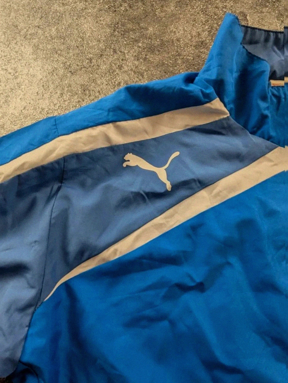 Veste Puma bleue vintage sport streetwear zip logo réfléchissant taille S – Puma – taille S 2