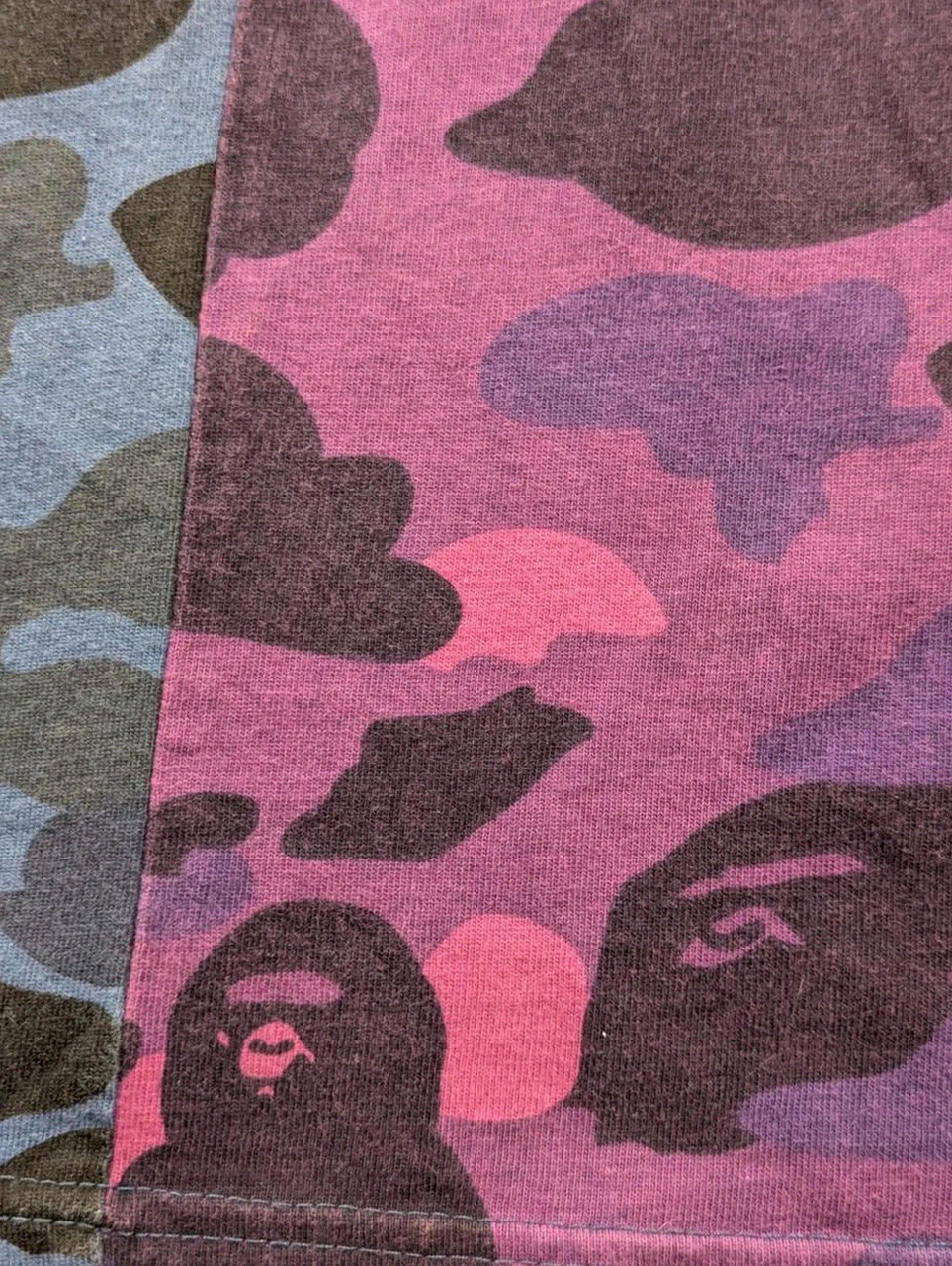 T shirt A Bathing Ape Bape shark camo split bleu violet M streetwear hype – A Bathing Ape (BAPE) – taille M 5