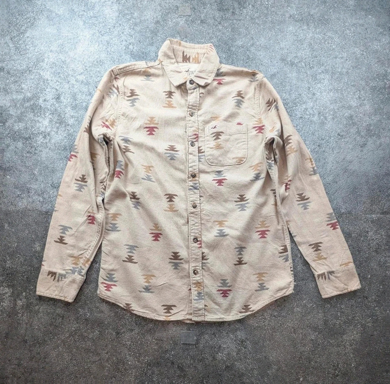 Chemise Pacific Merchants Hollister California 1922 Southwestern Aztec Western 100% coton – S – Hollister – taille S 2