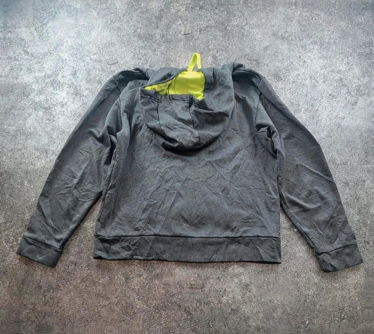 Sweat à capuche The North Face gris chiné vert fluo M hoodie outdoor streetwear techwear – The North Face – taille S 3