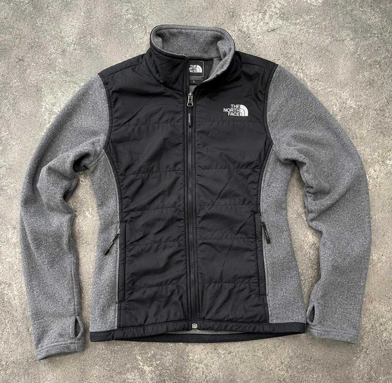 The North Face Veste Polaire Hybride Femme S Noir Gris Matelassée Outdoor Randonnée Trekking – The North Face – taille S / 36 / 8 2