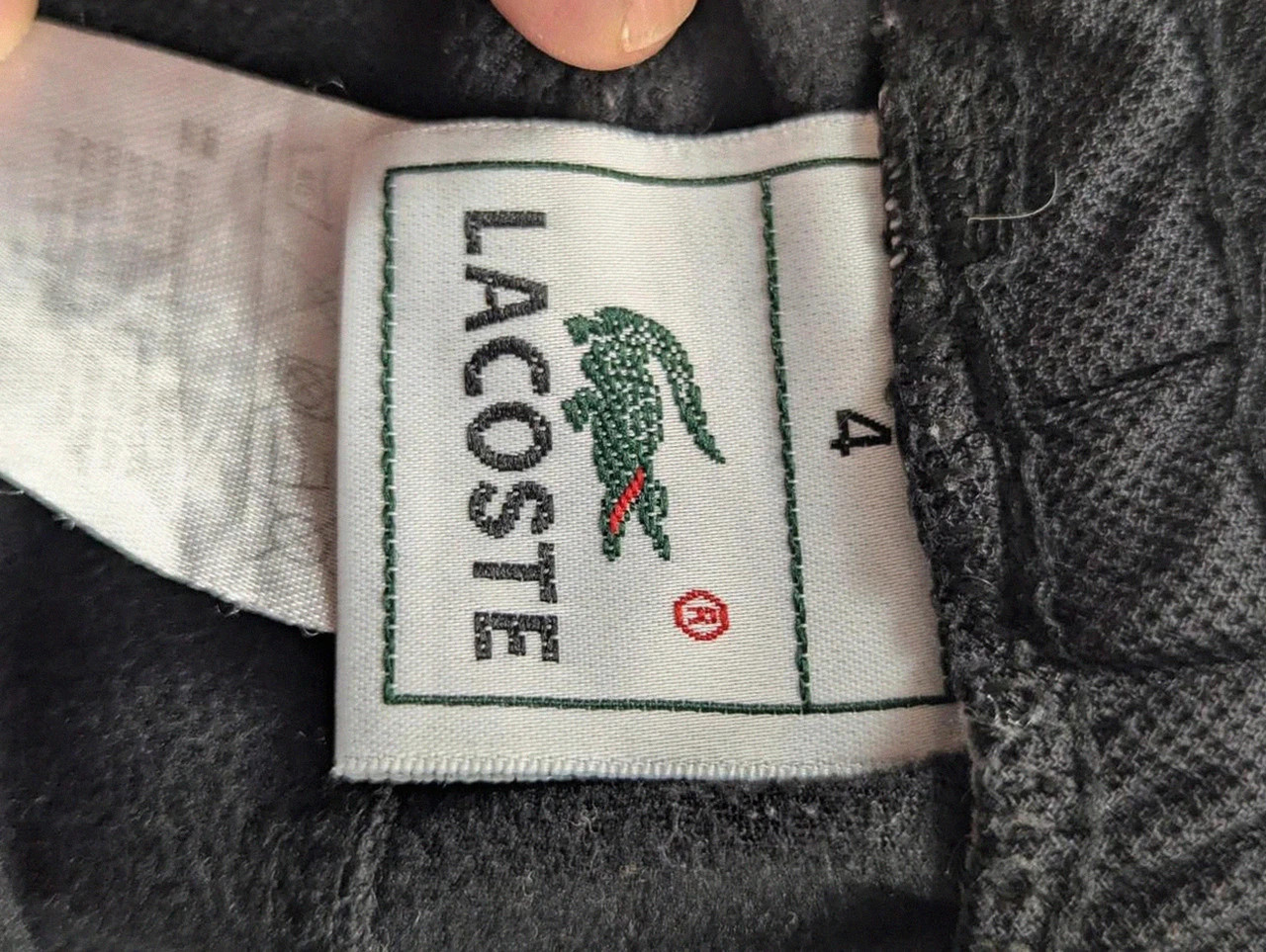 Pantalon jogging Lacoste bande logo crocodile tracksuit noir rouge streetwear M – Lacoste – taille M 4