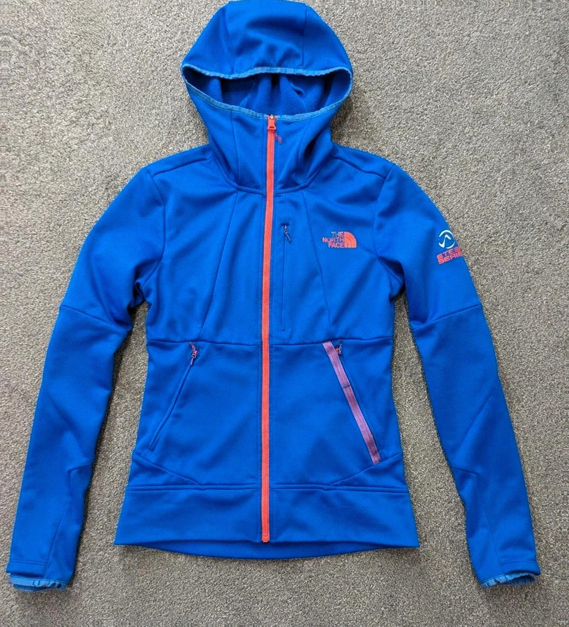 The North Face Steep Series Softshell Femme Xs Bleu Capuche Polaire Outdoor Ski