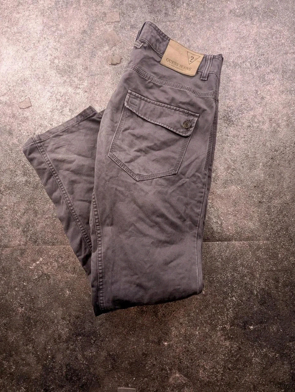 Jeans Guess Double Knee W34 env. gris distressed carpenter workwear Y2K – GUESS – taille W34 | FR 44 2