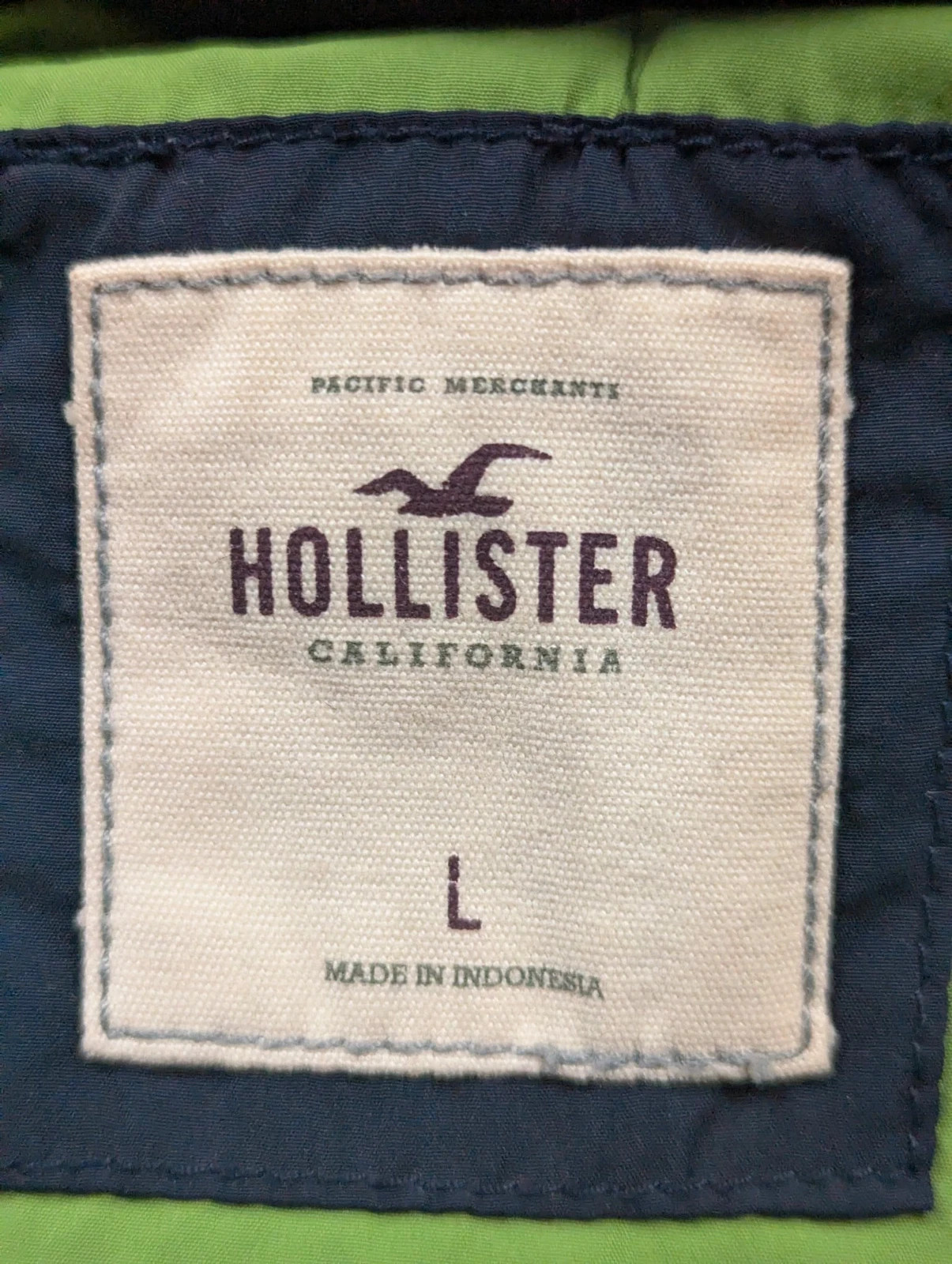 Doudoune sans manches Hollister California à capuche – Bleu marine – Duvet & plumes – Taille L (S/M) – Hollister – taille L 5
