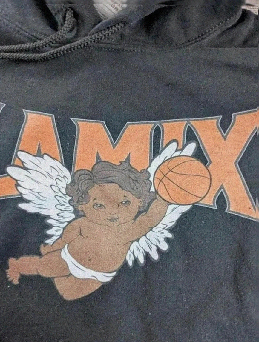 Gildan noir sweat à capuche imprimé Lamix look basketball urbain streetwear vintage taille M – Gildan – taille M 3
