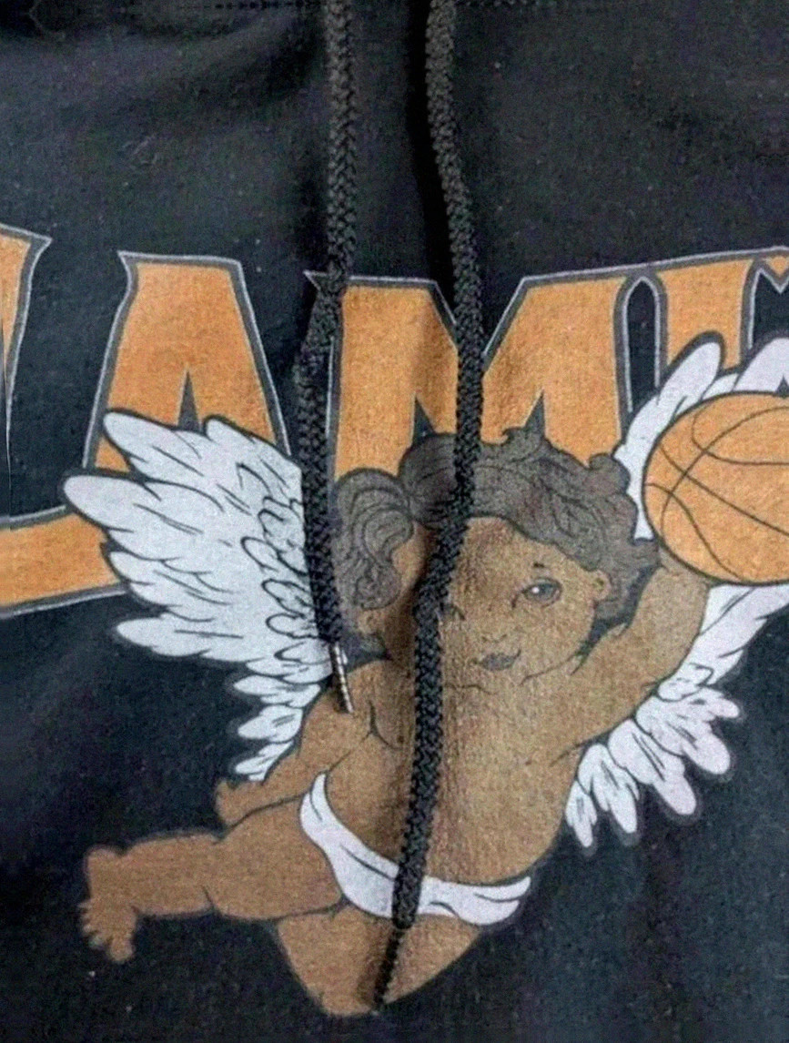Gildan noir sweat à capuche imprimé Lamix look basketball urbain streetwear vintage taille M – Gildan – taille M 4