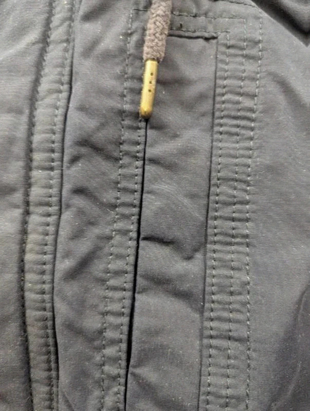 Parka Hollister California homme M bleu marine – veste hiver doublée sherpa à capuche – Hollister – taille M 4