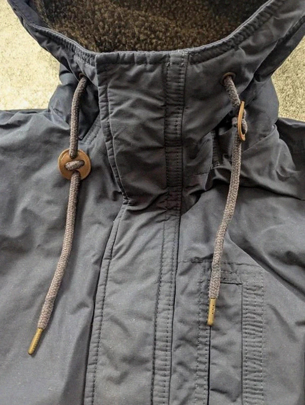 Parka Hollister California homme M bleu marine – veste hiver doublée sherpa à capuche – Hollister – taille M 3